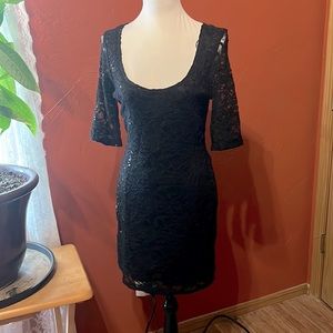 REIGN ON BLACK LACE DRESS ………068